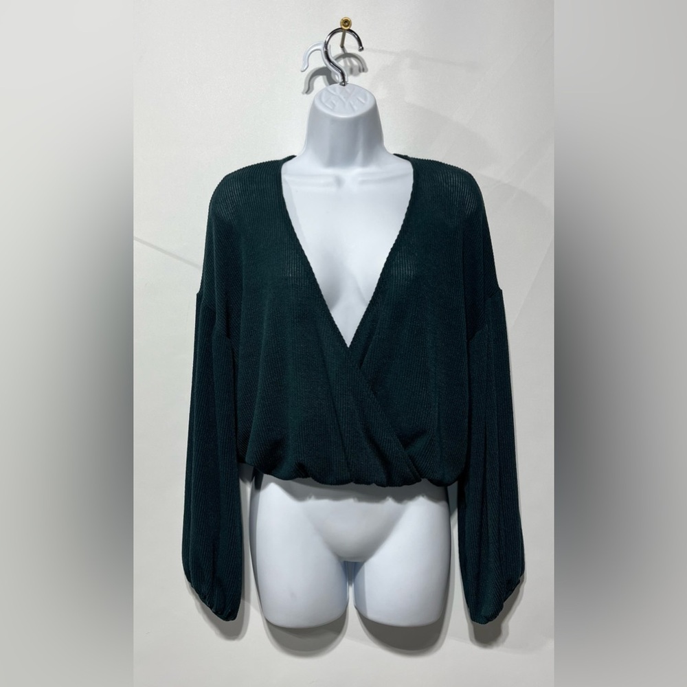 VICI Deep Green V-Neck Sweater Womens Size Small